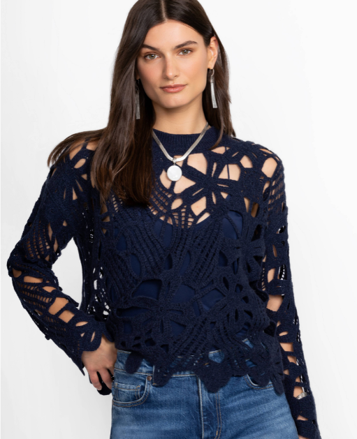 Johnny Was - The Crochet Pullover - Navy – Annie Jewel and Charlies