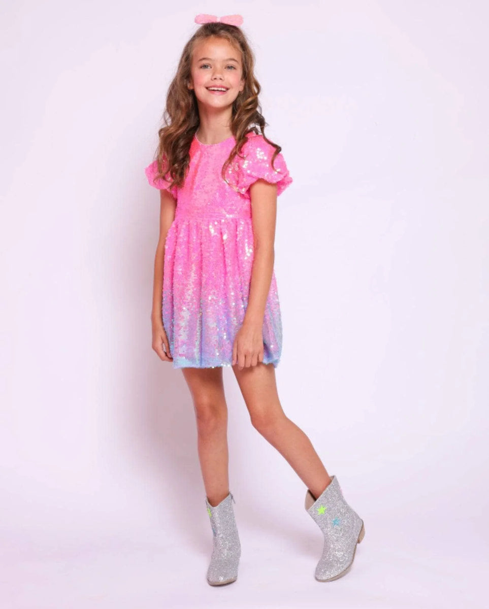 lola and the boys sequin dress & short-wedding-dresses AD Brooklyn — Ross perfect for special occasions Color:BABY YELLOW