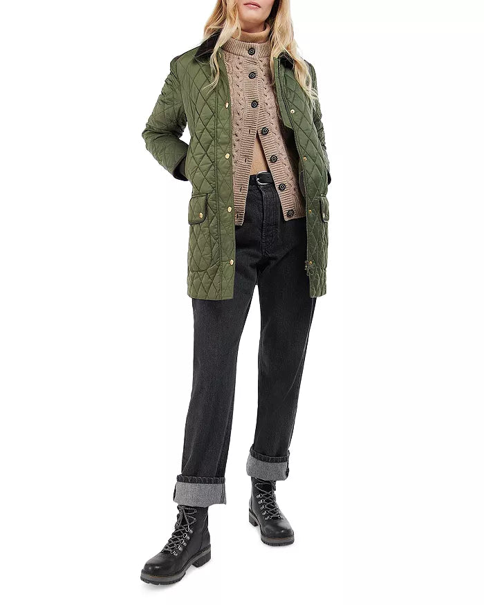 Barbour Kilmarie Quilt Jacket Olive Annie Jewel and Charlies