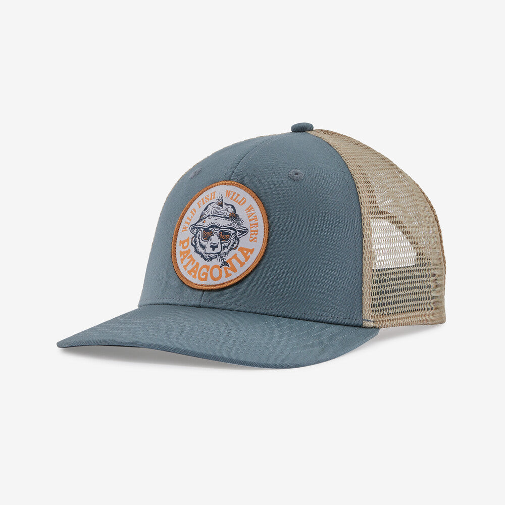 Patagonia Take a Stand Trucker Hat (Wild Grizz: Oar Tan) - Royal