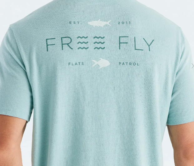 Permit Camo Tee - Heather Slate Blue – Free Fly Apparel