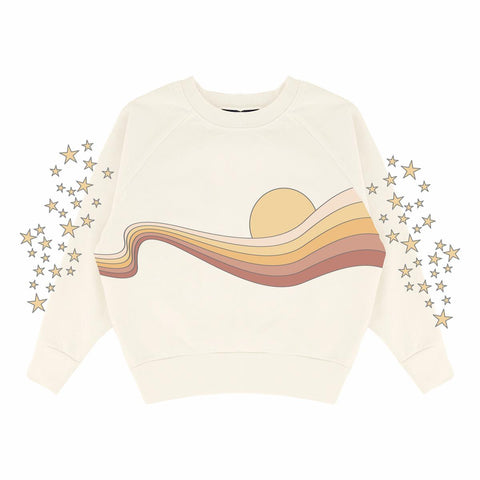Tiny Whales - Golden Era Boxy Sweatshirt - Natural