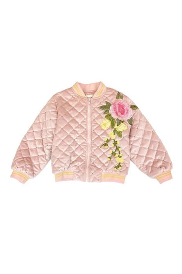 Doe A Dear - Floral Embroidered Quilted Jacket