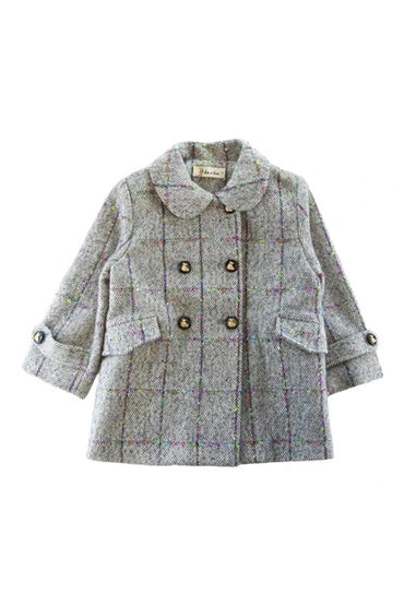 Doe A Dear - Herringbone Wooly Coat - Grey