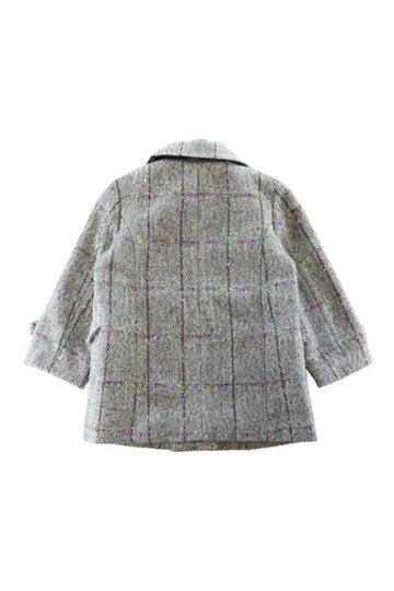 Doe A Dear - Herringbone Wooly Coat - Grey