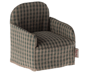 Maileg - Chair Mouse - Green Checker