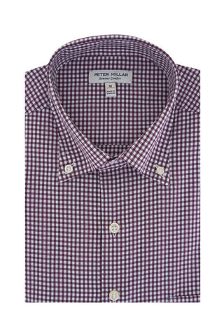 Peter Millar - Cranbrook Performance Poplin Sport Shirt - Winter Berry