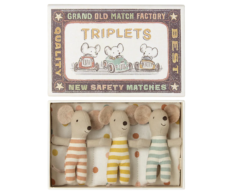 Maileg -  Mice Triplets in Matchbox