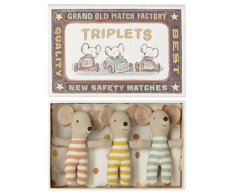 Maileg -  Mice Triplets in Matchbox