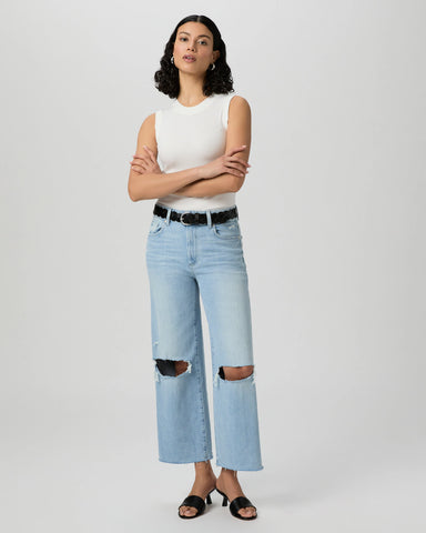 Paige - Sasha Ankle Raw Hem - Maeve Destructed