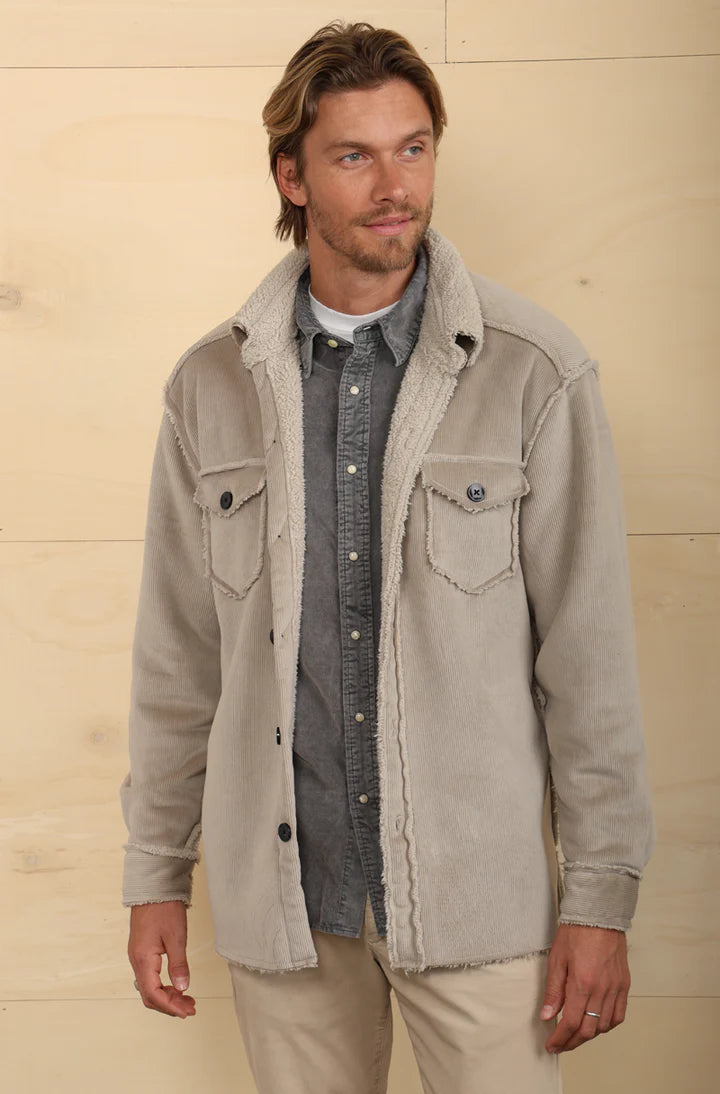 True Grit - Soho Button Jacket - Sandstone