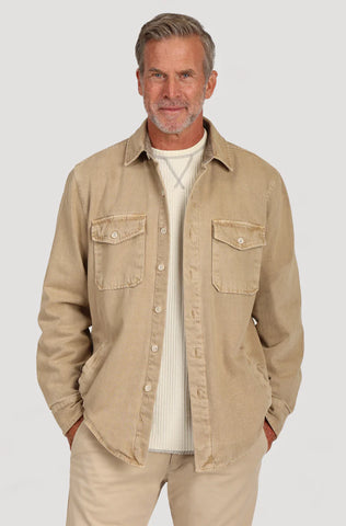 True Grit - Quilted Shirt Jacket - Vintage Khaki