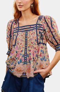 Farm Rio - Superbloom Tapestry Cream Blouse