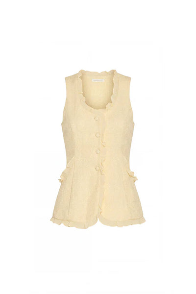 Amanda Uprichard - Kya Top w/ Shorts - Cornsilk