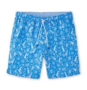 Peter Millar - Saltwater Spirits Swim Trunk - Blue Macaw