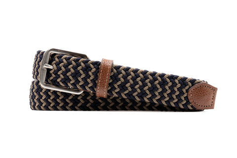 Martin Dingman - Newport Belt - Navy/British Tan