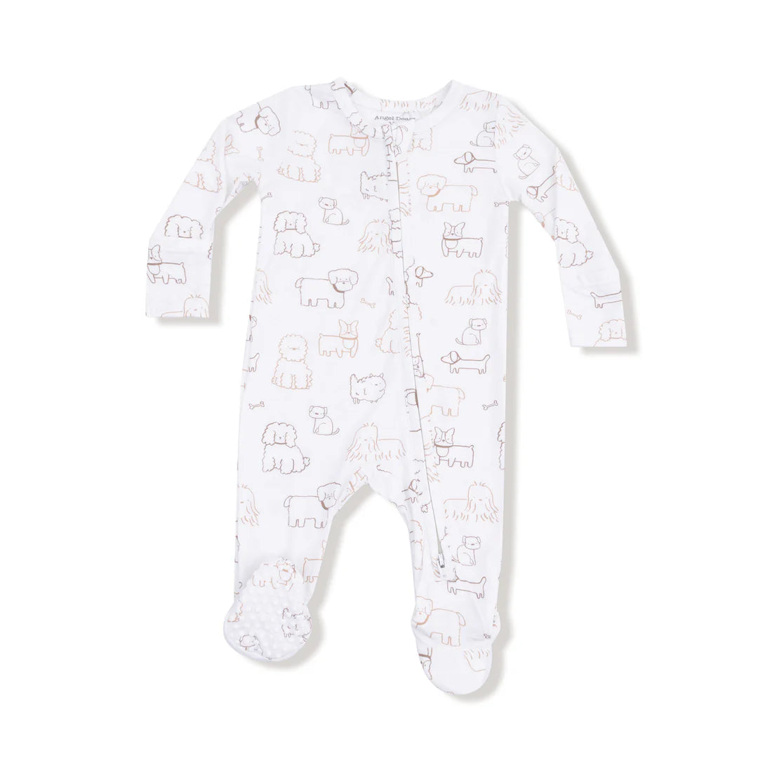 Angel Dear - Neutral Pups  2 Way Zipper Footie
