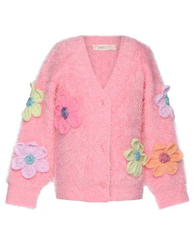 Baby Sara - 3D Flower Cardigan - Pink