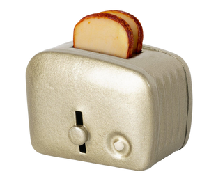 Maileg - Miniature Toaster with Bread - Silver