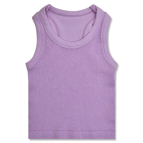 Iscream - Lavender Smocked Racerback Tank