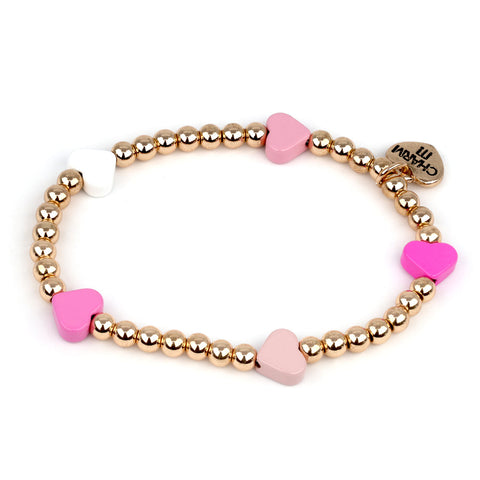 Charm It - Gold Heart Stretch Bracelet