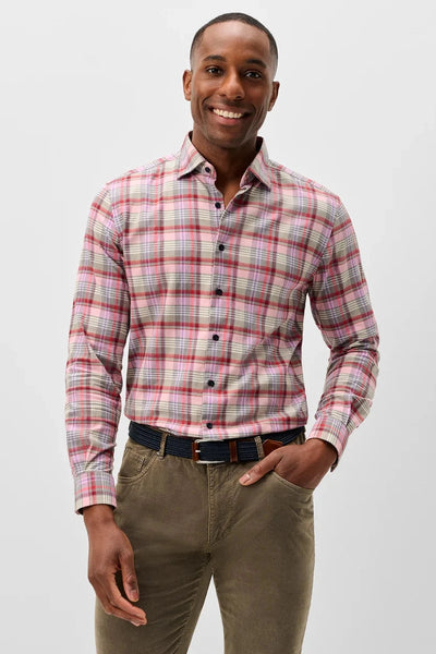 Johnnie-O - Performance Flannel Button Down Shirt - Rover Plaid