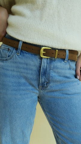 Accessory Concierge - Sleek Sueded Belt