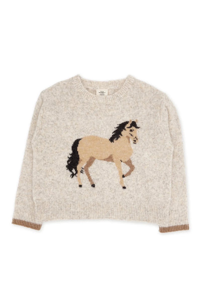 Feather 4 Arrow - Camille Horse Sweater - Oatmeal