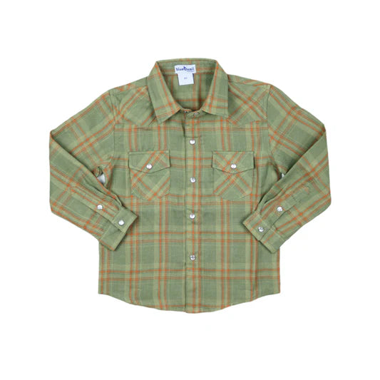 Blue Quail - Deer Camp Plaid Flannel Pearl Snap L/S Shirt