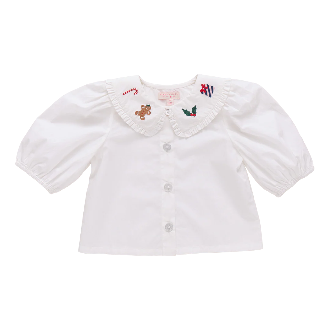 Pink Chicken - Girls Noelle Top - Christmas Characters