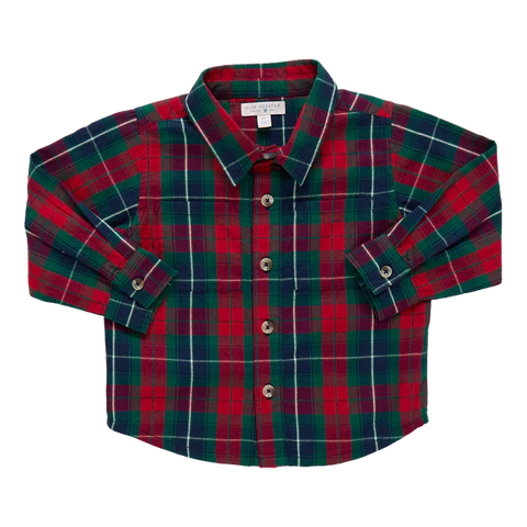 Pink Chicken - Boys Jack Shirt - Red Tartan