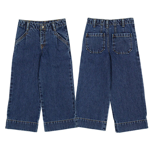 Mayoral - Wide Leg Denim Pants - Dark