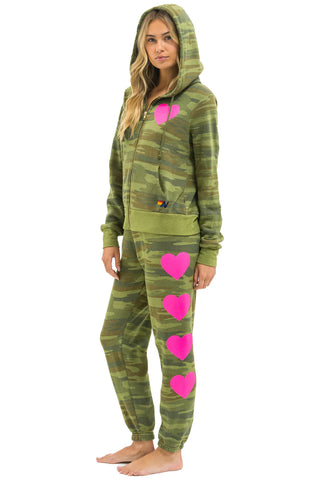 Aviator Nation - Heart 4 Sweatpants - Camo Pink