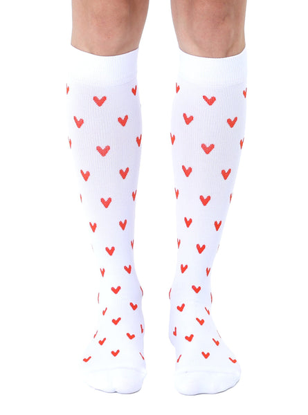 Living Royal Compression Knee High Socks - Hearts