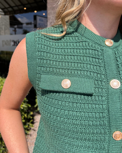 Olivaceous - Sweater Vest - Dark Green