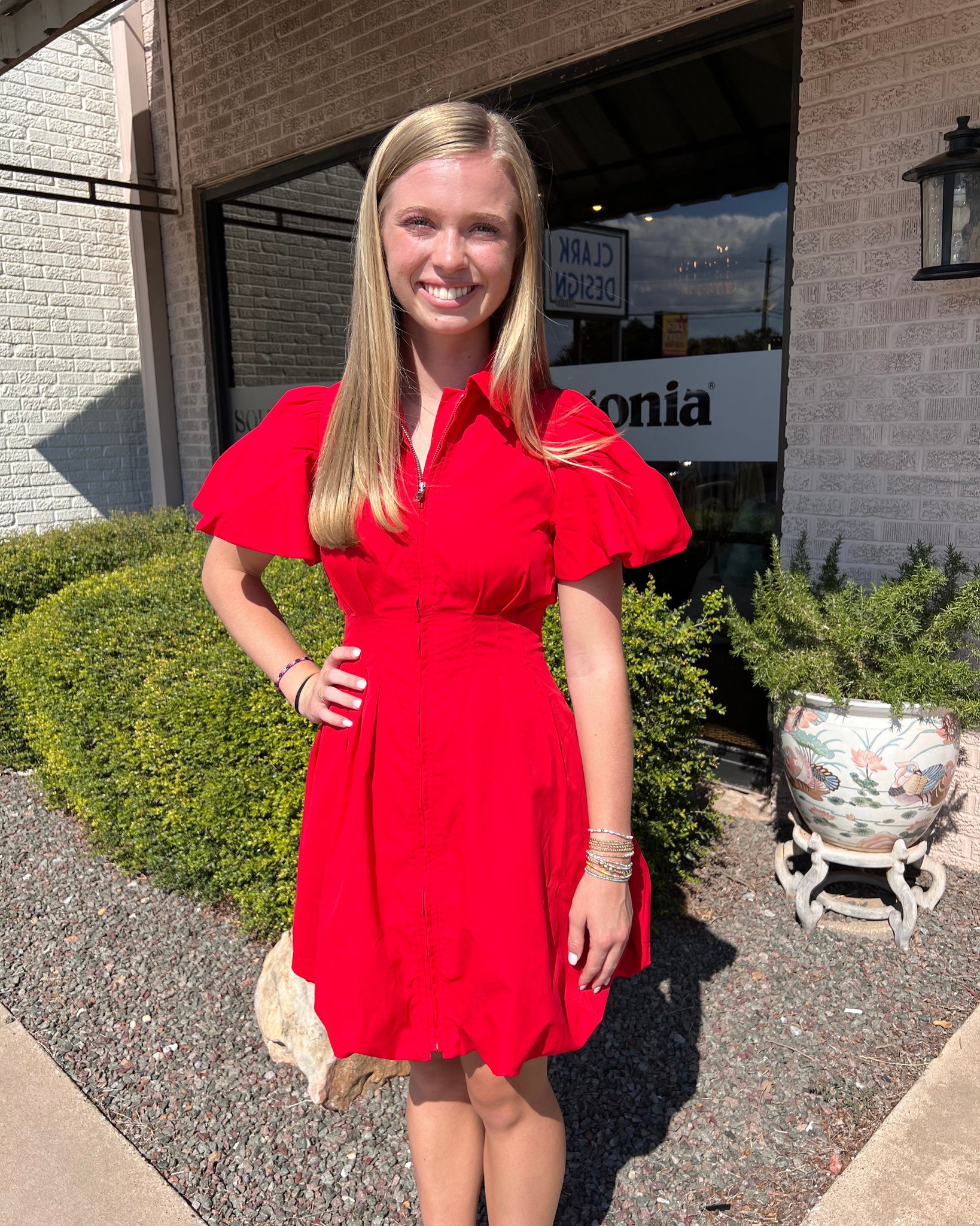 Olivaceous - Crimson Rose Dress