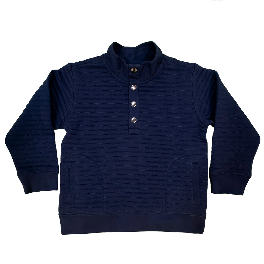 Saltwater Boys - Lanier Quilted Pullover - Navy