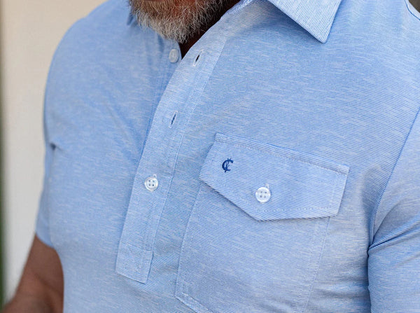 Criquet - Heather Performance Sport Players Shirt - Yacht Club