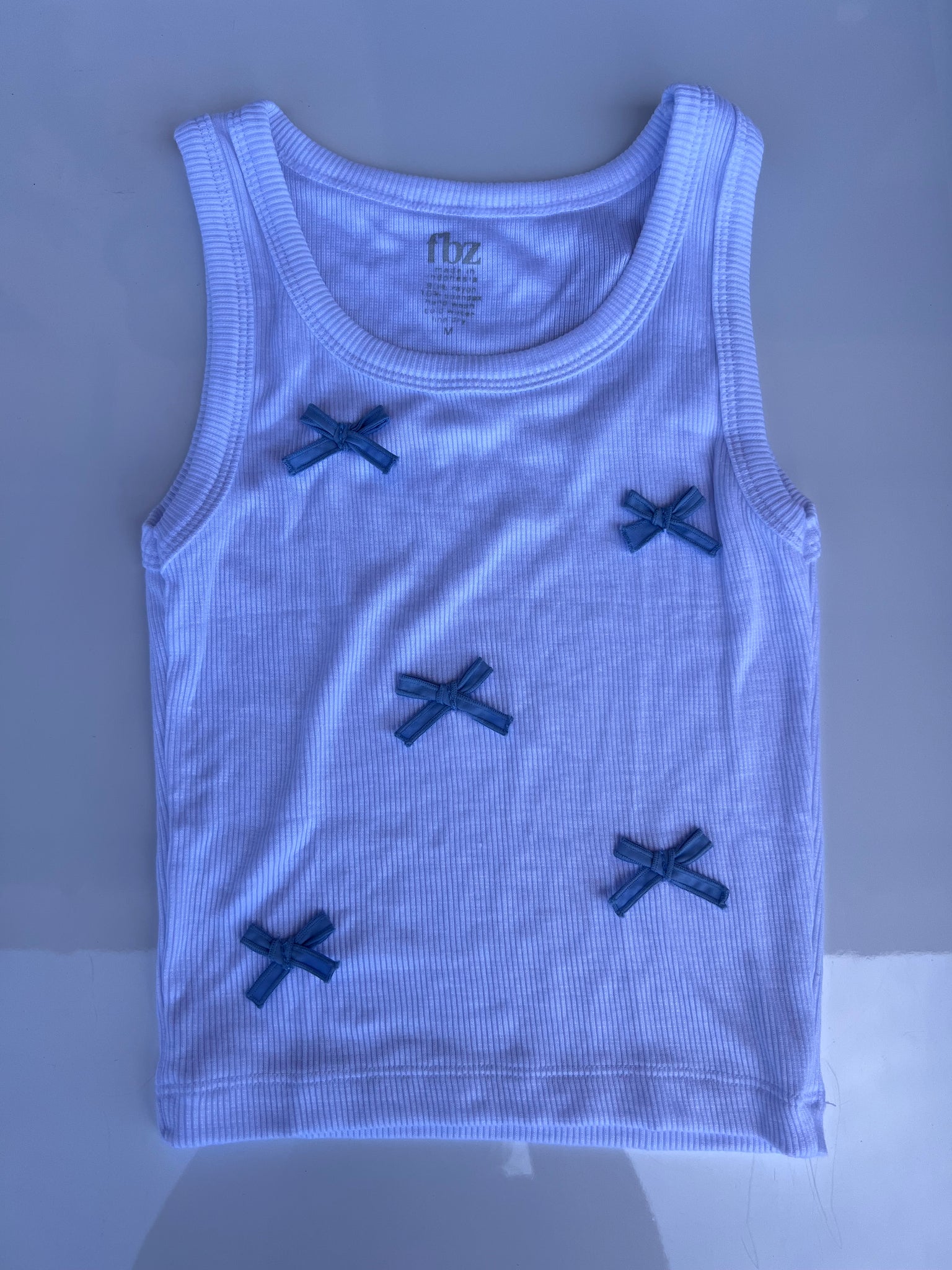 Flowers by Zoe - White Bow Tank