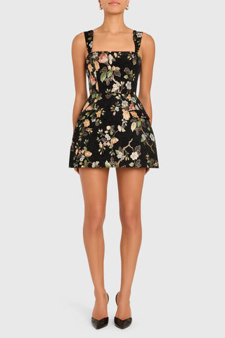Amanda Uprichard - Bethany Romper - Black/Gold