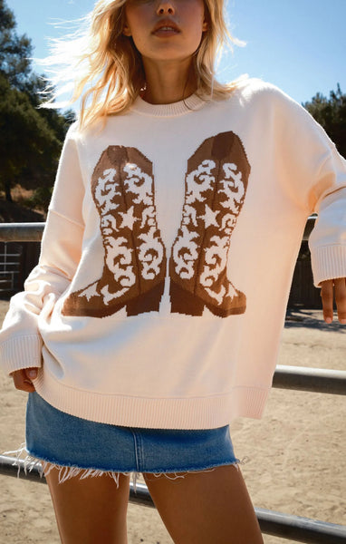 Show Me Your Mumu - Stay Away Sweater - Cowboy Boot Knit
