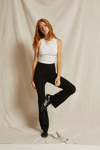 Perfect White Tee - Roll Over Pant - Vintage Black