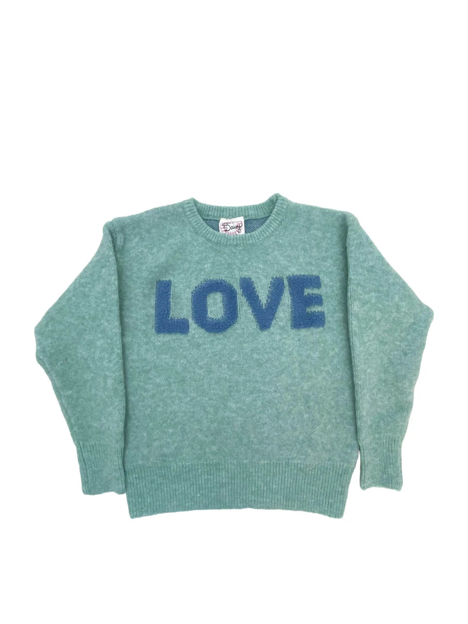 Love Daisy - Love Fluffy Pullover - Mint/Blue