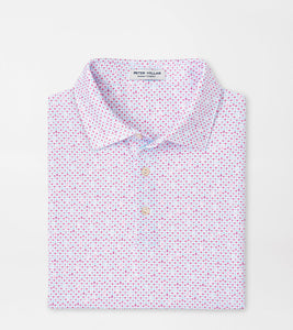 Peter Millar - The Bees Knees Performance Jersey Polo - WHITE/HULA PINK