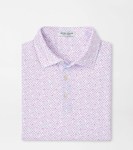 Peter Millar - The Bees Knees Performance Jersey Polo - WHITE/HULA PINK