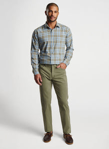 Peter Millar - Signature Sateen Five-Pocket Pant - Military