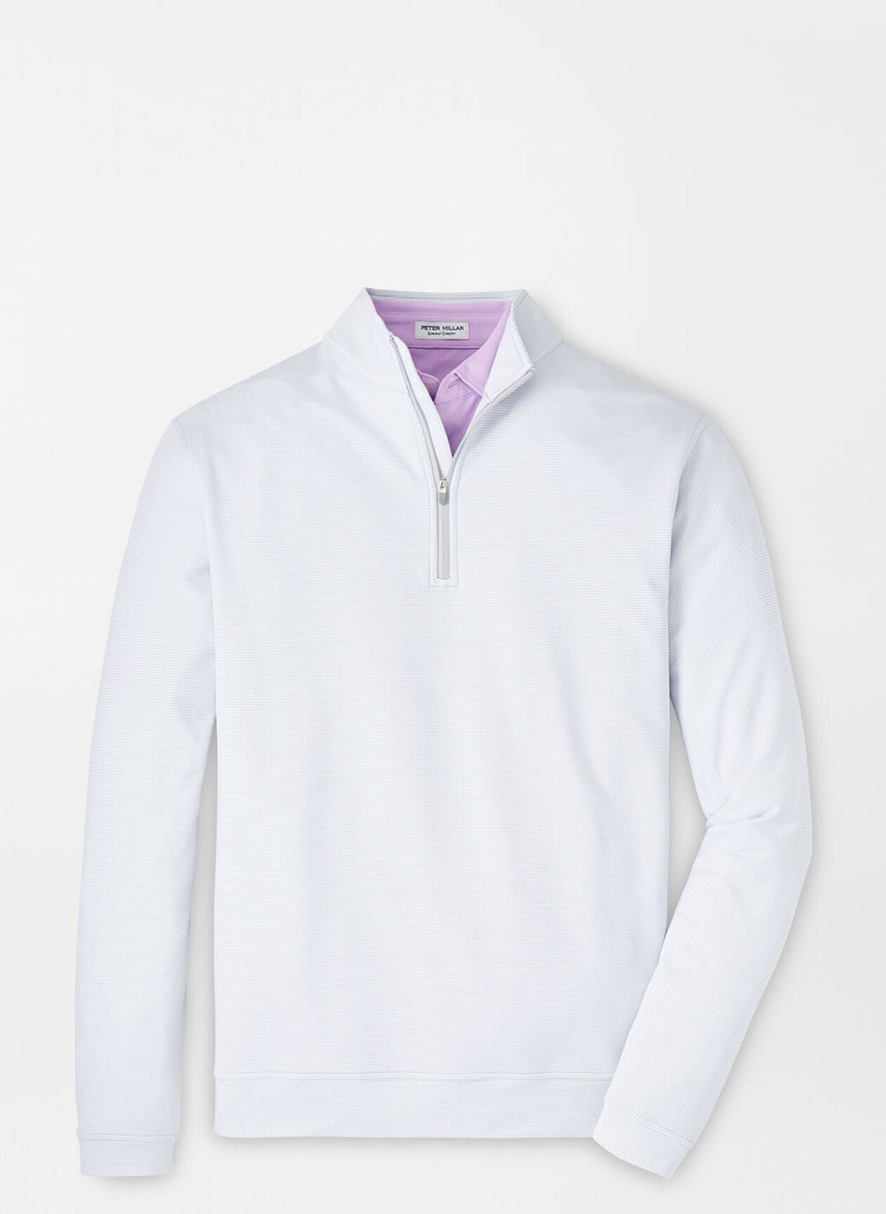 Peter Millar - Sugar Stripe Performance Quarter-Zip - British Grey