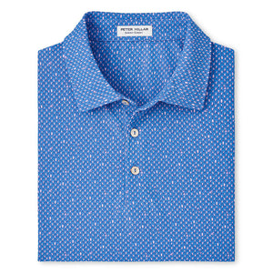 Peter Millar - Irish Coffee Mesh Polo - Sean Self Collar