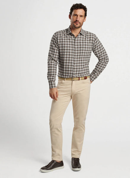 Peter Millar- North Bay Cotton Sport Shirt- Dark Sand