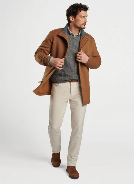 Peter Millar- Crown Flex Fleece City Coat- Hazelwood